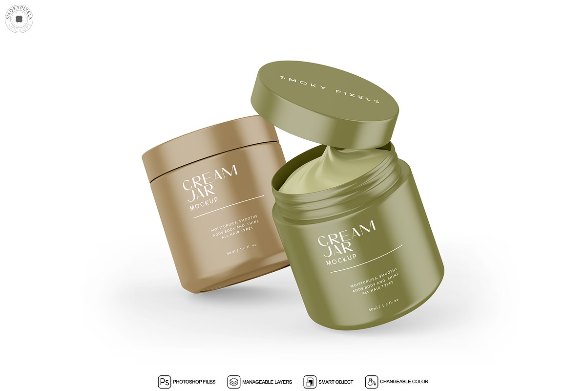 Cream Jar & Box Mockups, a Packaging Mockup by SmokyPixels (Photo 5 of 5)