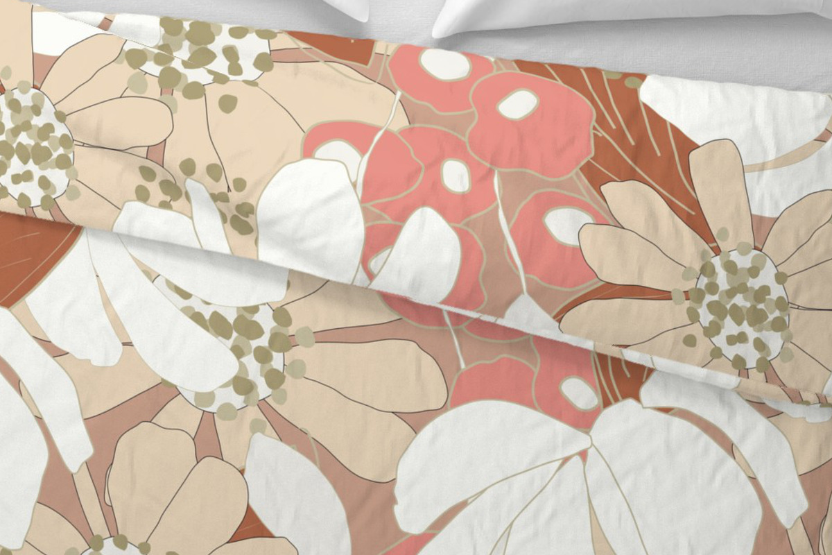 Wild big warm bold flowers meadow, a Pattern Graphic by Cotton Melon pattern Shop (Photo 3 of 5)
