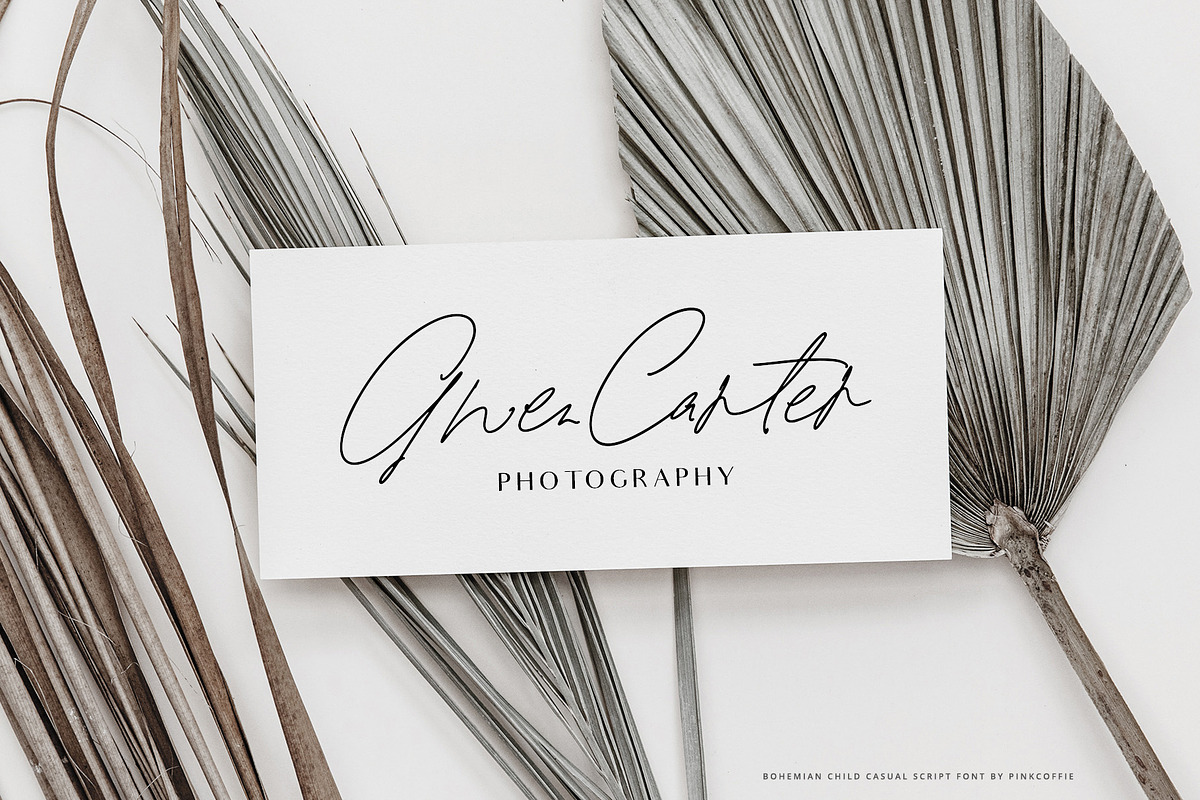 Bohemian Child | Handwritten Script, a Script Font by Pink Coffie