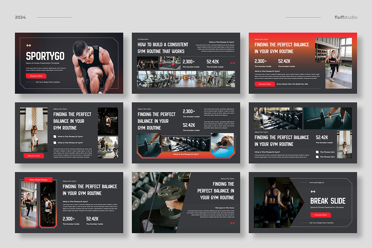 Gym & Sports Google Slides Template, a Presentation Template by fluffstudio (Photo 2 of 4)