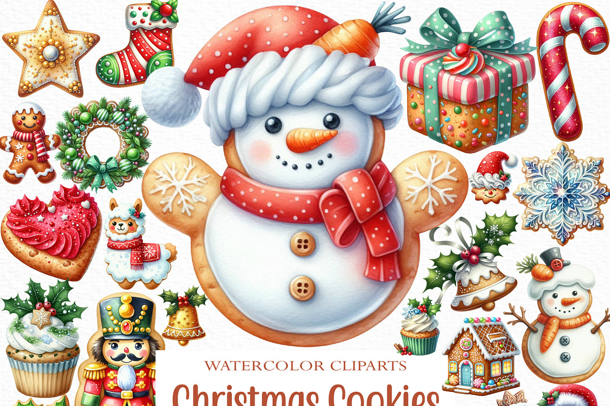 Christmas Cookies Sublimation Clipar, an Illustration by Craft Nest (Photo 1 of 6)