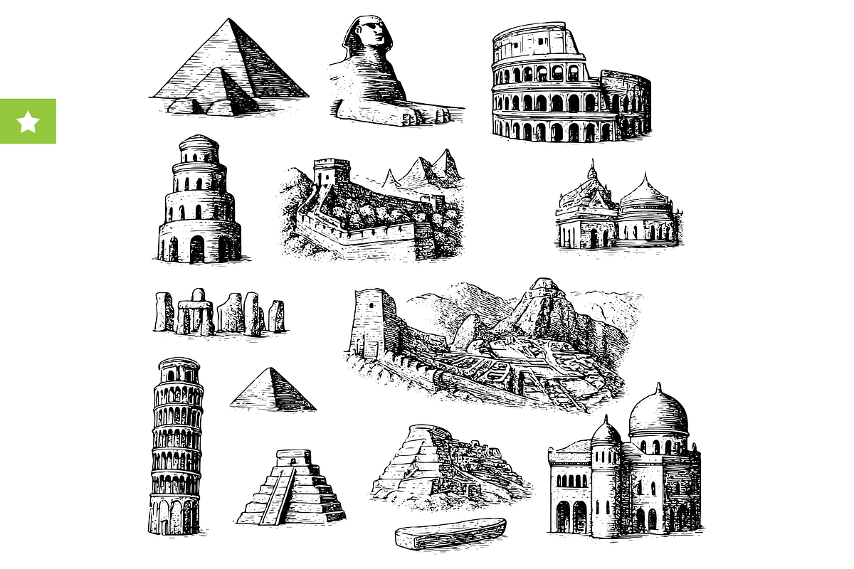 World Famous Landmarks, an Object Graphic by RT Studio