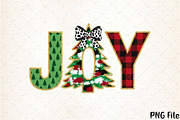 Joy Christmas Sublimation Png, a Seasonal Illustration by YA Design (Thumbnail 1 of 4)