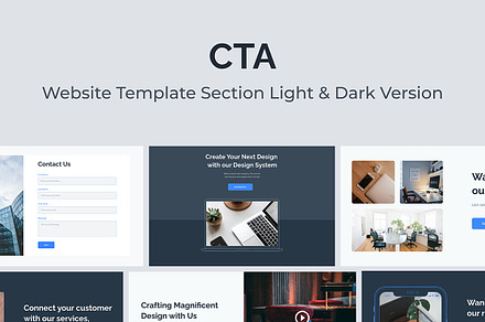 Web Call to Action Template, a Landing Page Template by Kreativ Space