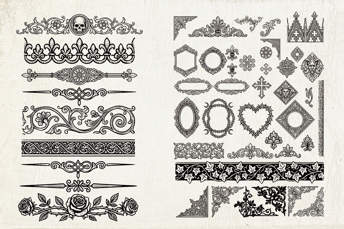 840+ Ornaments&Cybersigilism Bundle, an Object Graphic by Benone Studio (Photo 5 of 11)