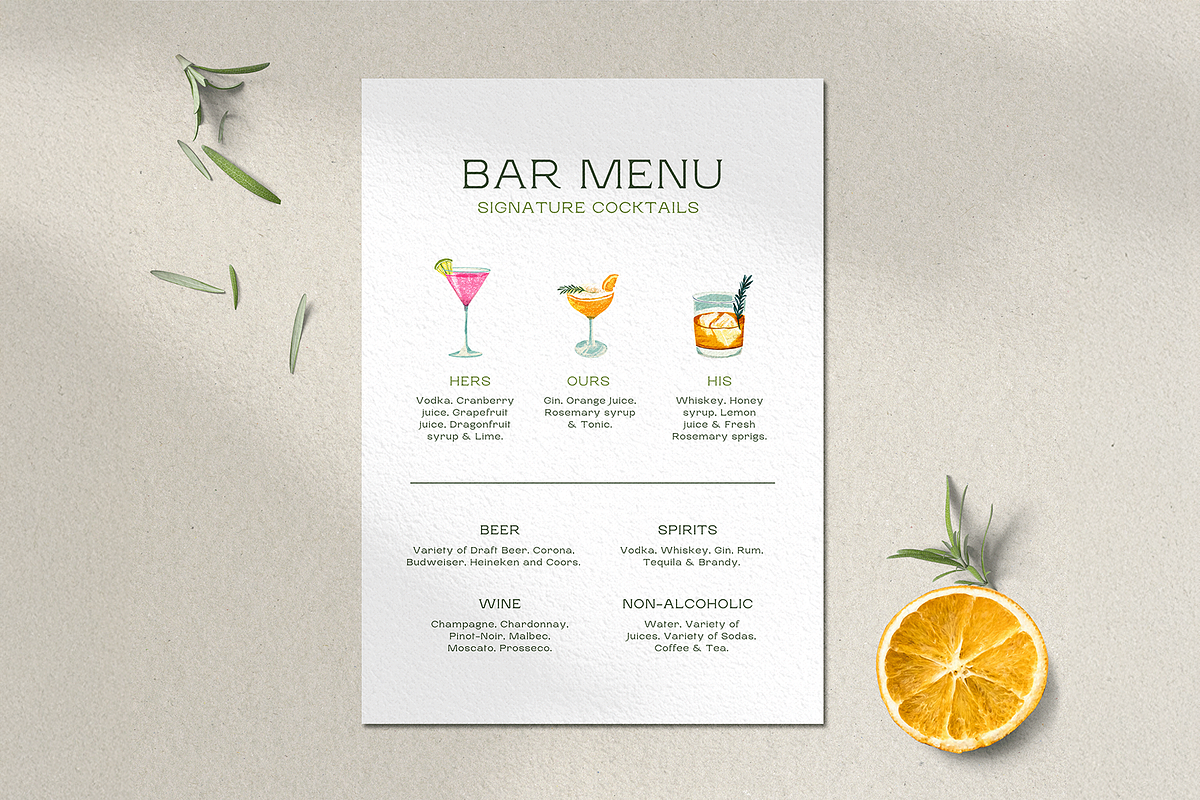 Green Floral Wedding Bundle Template, a Stationery Template by Paraná Studio (Photo 21 of 23)
