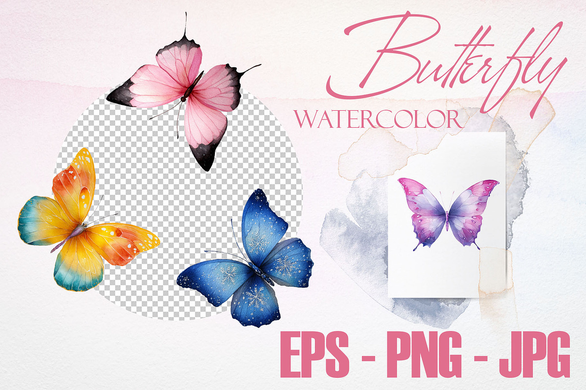 Magical Butterfly Wings Watercolor, an Animal Illustration by Deckar_art (Photo 3 of 3)