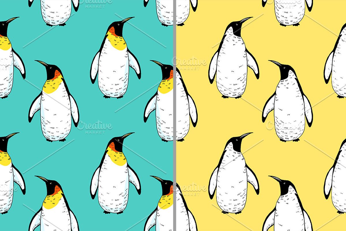 Penguins pattern set, a Pattern Graphic by OKart.studio (Photo 3 of 5)