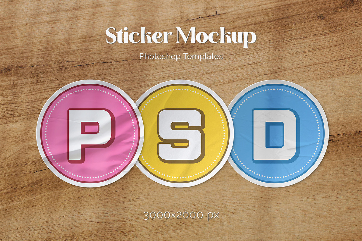 Sticker Mockup, a Product Mockup by Andrew Skoch Design (Photo 3 of 6)