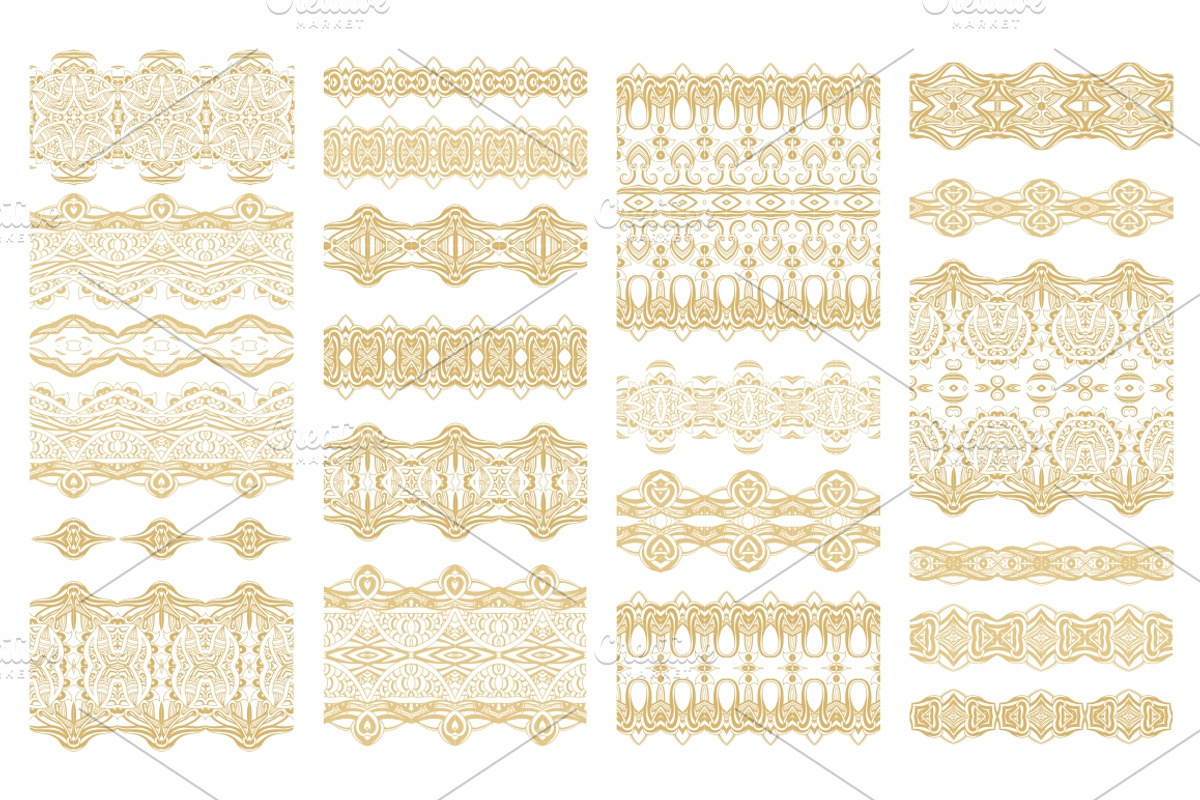 Set of seamless laced ribbons, a Texture Graphic by Dainia