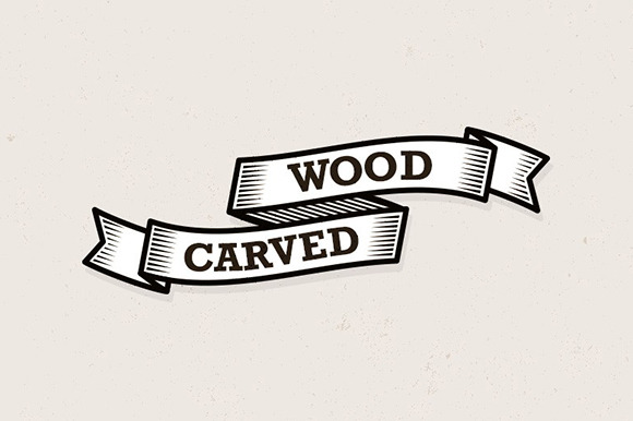 Wood Carved Banner Illustrations preview 4