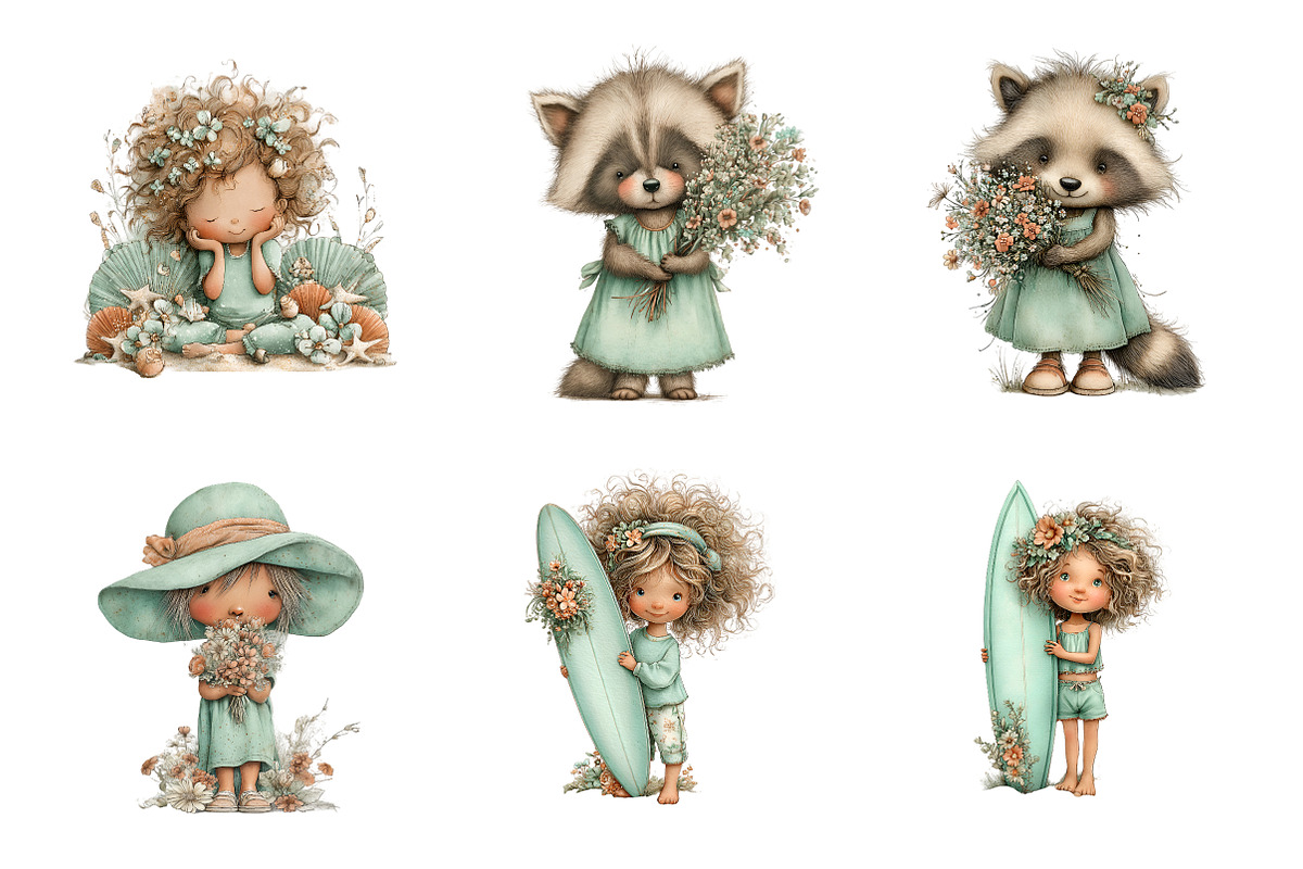 Whimsical Summer Clipart, an Illustration by SinaCreation (Photo 3 of 9)