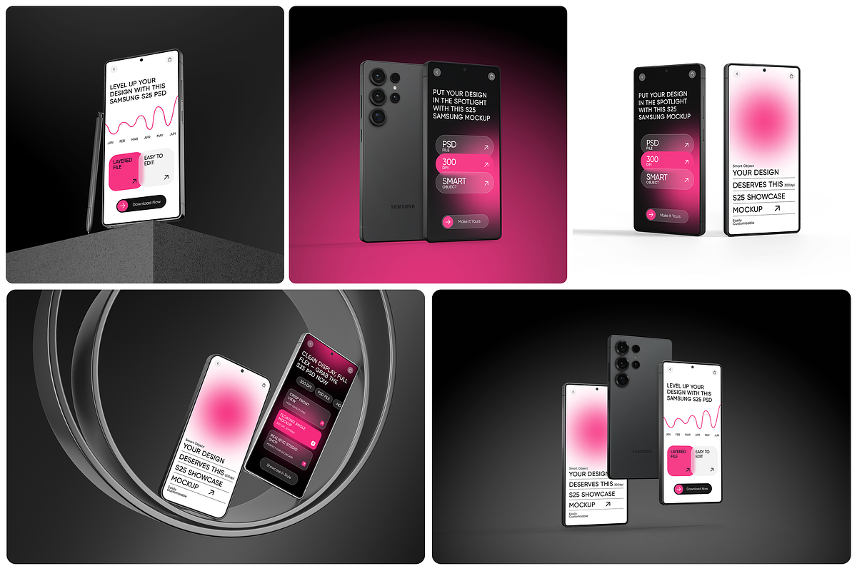 Samsung Galaxy S25 Mockup, a Device Mockup by Mockupdaddy (Photo 2 of 23)