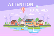 Eco city - flat design style set, an Illustration by Boyko Pictures (Thumbnail 2 of 13)