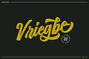 Vriegbe - Bold Script Logotype, a Script Font by tebaltipislab (Thumbnail 1 of 13)