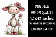 Easter Lamb Clipart, an Illustration by Designking (Thumbnail 4 of 5)