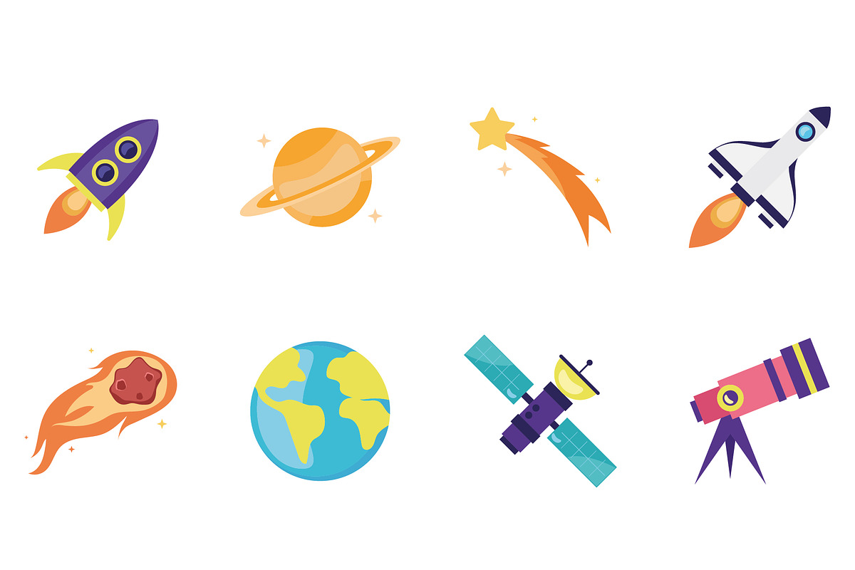 Space Exploration Icons Set