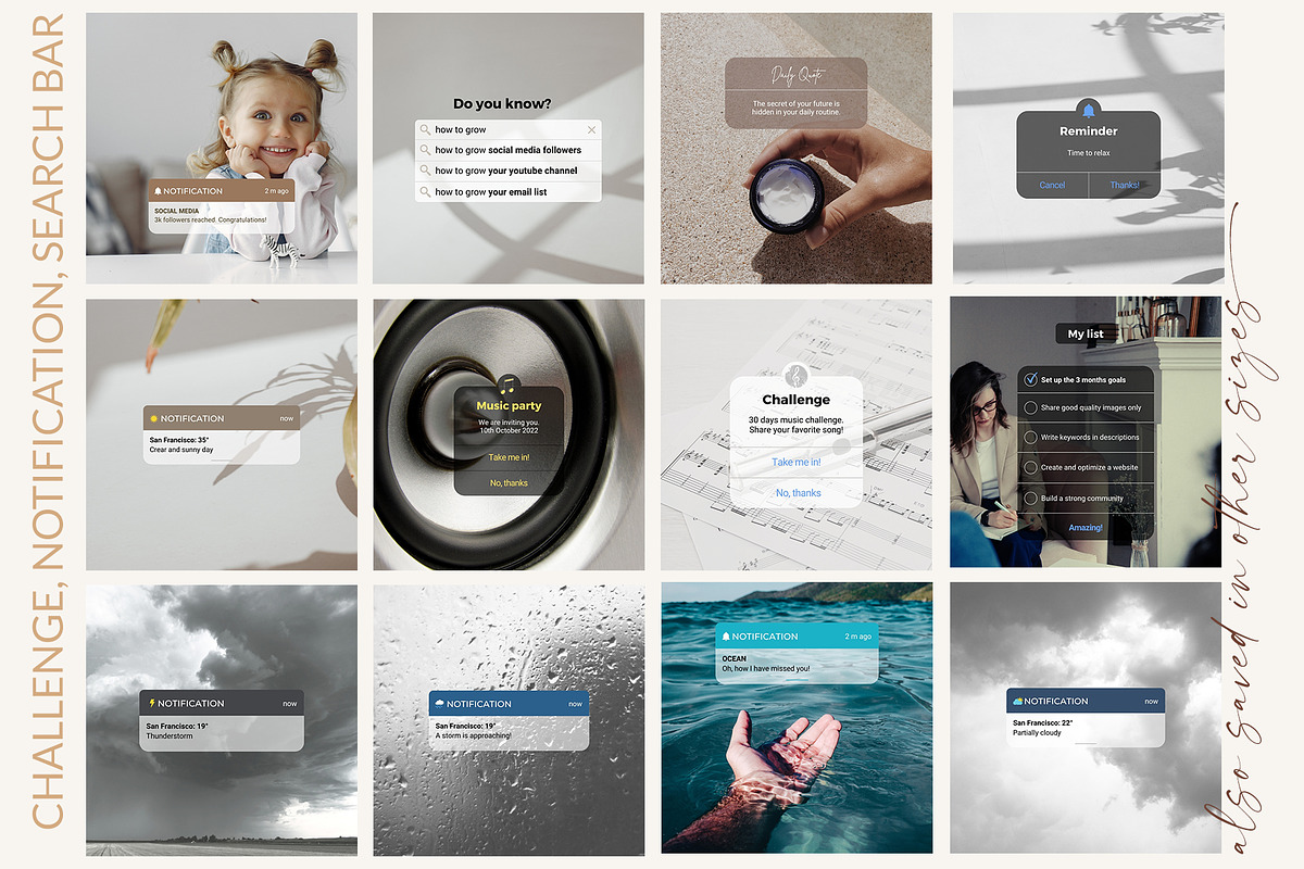 Reminders Canva Templates BUNDLE, a Social Media Template by ilonitta (Photo 10 of 14)