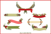 Christmas Banners & Florals, an Illustration by Kelly Jane Creative (Thumbnail 2 of 3)