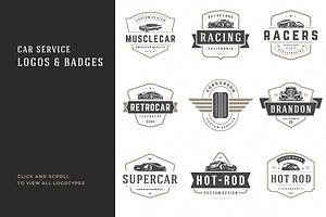 Car Garage Badges & Logos