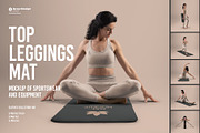 6 Mockups Leggings, Top and Mat, an Apparel Mockup by Grow Design Craft Studio (Thumbnail 1 of 7)