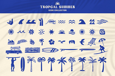 Tropical Summer Icon Collection, a Solid Icon by cd-design.co