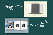 7.5 x 9.25 open & closed book mockup, a Books & Magazine Mockup by Rami's Mockups (Thumbnail 2 of 8)