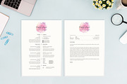 Water Color CV-Resume Tempalate *C, a Resume Template by Showy68 Template (Thumbnail 1 of 3)