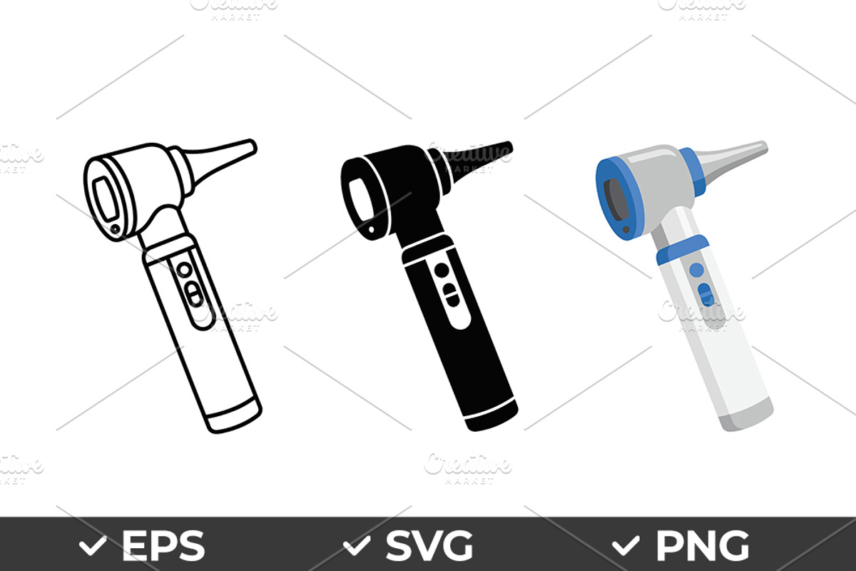 Otoscope Medical Vector Icons, an Object Graphic by Artonix (Photo 1 of 3)