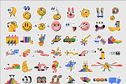 Big pack of funny cartoon stickers, an Icon by Crocolot (Thumbnail 3 of 5)