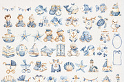 Nautical Nursery Clipart 52PNG 5JPG, an Object Illustration by EleSArtDesign (Thumbnail 2 of 4)