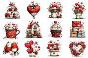 Whimsical Valentine's Day Clipart, an Illustration by Dream Creation (Thumbnail 6 of 8)