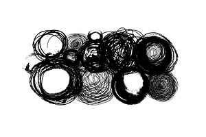 Hand drawn circle line sketch, an Illustration by Nenahliadava Design