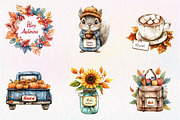 Adorable Hello Autumn Clipart, an Illustration by CreationArt (Thumbnail 8 of 9)