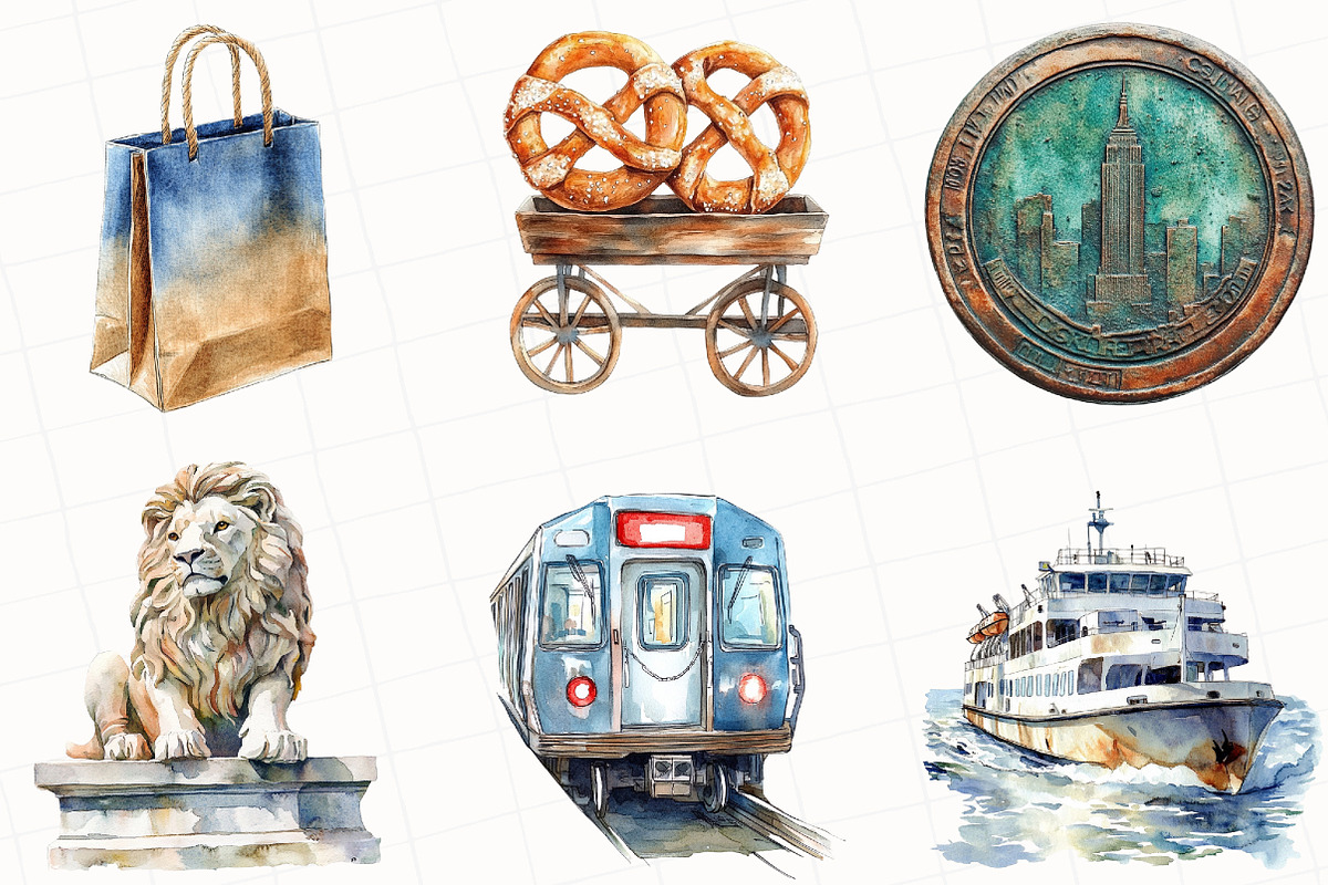 New York Tour Clipart, an Illustration by OK Design (Photo 2 of 5)
