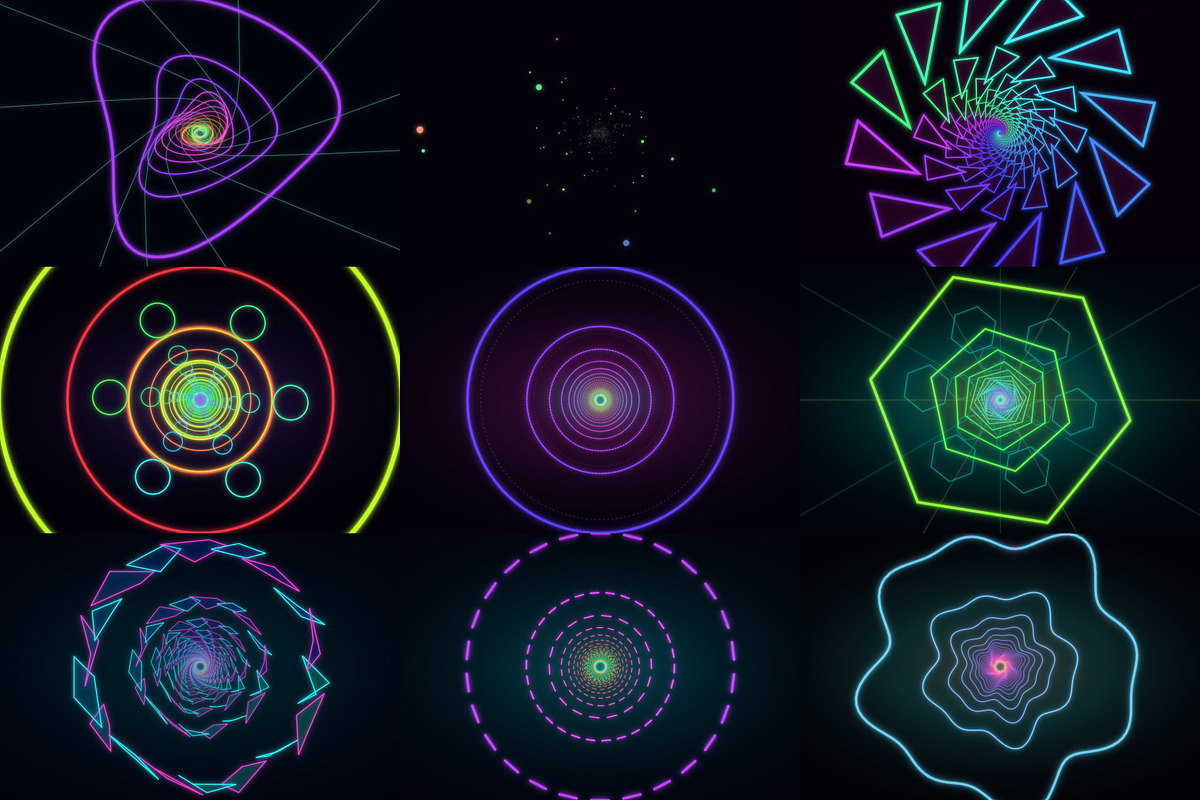 60fps Neon Tunnel Loops, a Background Graphic by cheapmotiongraphics (Photo 5 of 7)