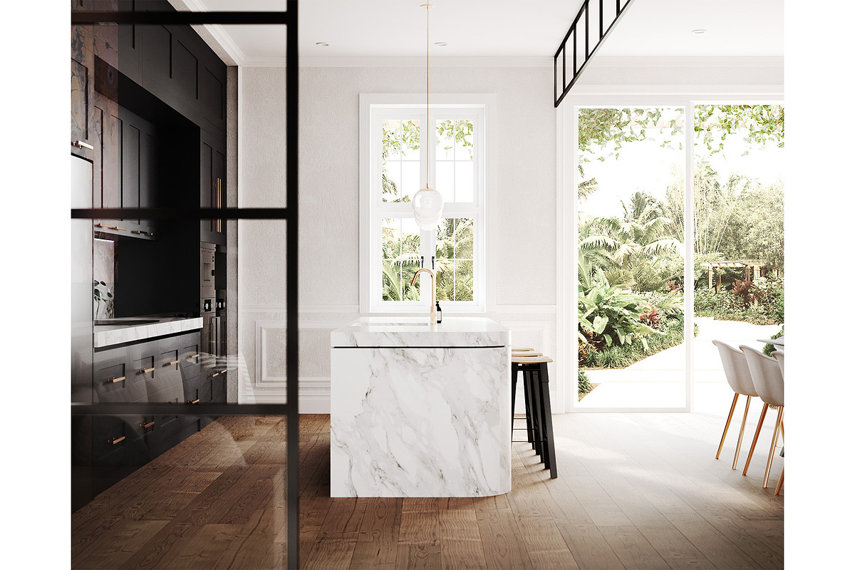 Contemporary Living - Tricorn Black, an Architecture 3D Model by 3DCargo (Photo 4 of 12)
