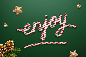 Christmas Candy Text Effect