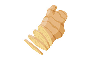 Ginger root. Aromatic herbal spice, a Food Illustration by the8monkey