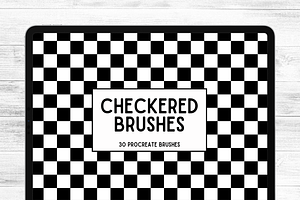 30 Checkered Procreate Brushset