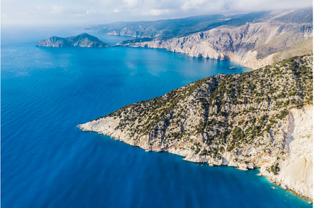 Myrtos beach with blue bay on, a Nature Photo by Igor Tichonow
