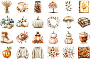 Watercolor Neutral Autumn Clipart Bu, an Illustration by Sublimation Artist (Thumbnail 2 of 6)