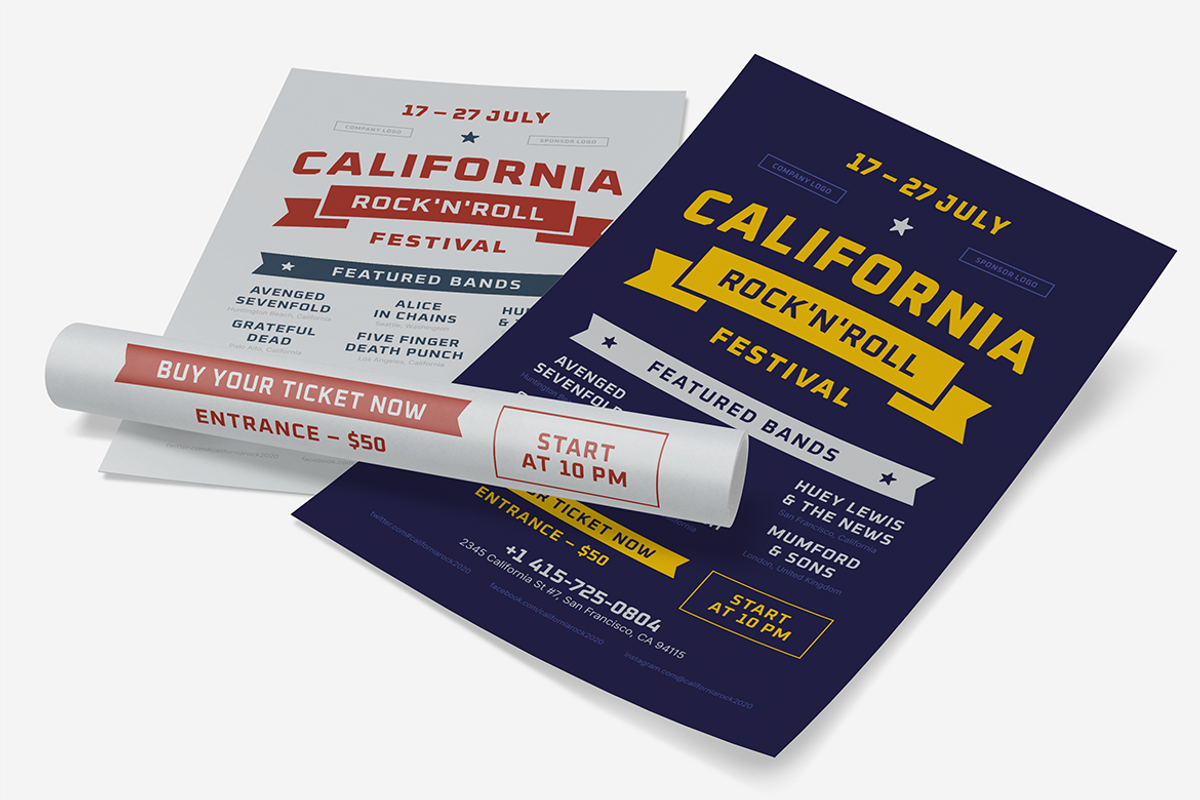 Music Festival Poster Template, a Flyer Template by Danil Polshin (Photo 3 of 10)