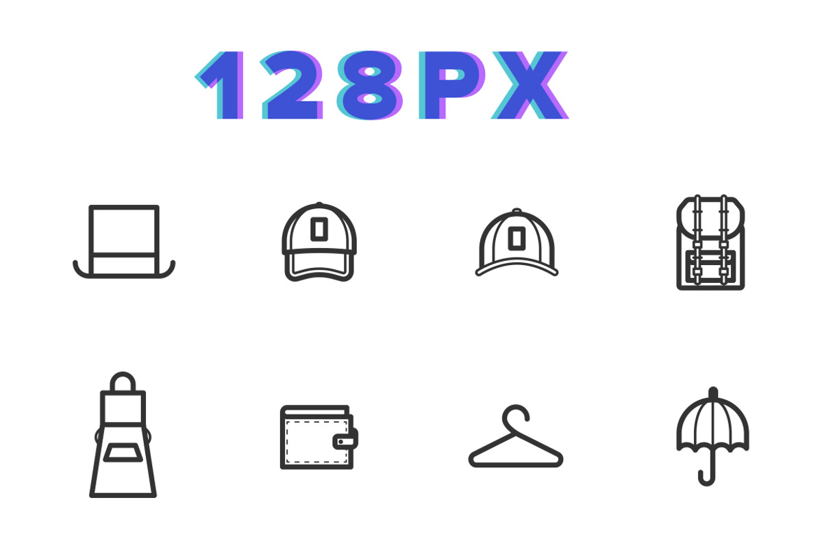 Clothes & Apparel Icons Vol 01, an Outline Icon by Pixel Sauce™ (Photo 4 of 4)