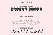 GROOVY HAPPY - Haksen, a Handwritten Font by Haksen (Thumbnail 3 of 9)