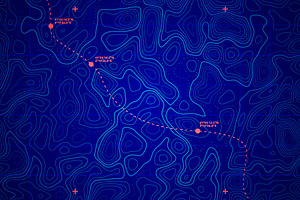 Topographic Map With Route, a Background Graphic by Black White Mouse Design