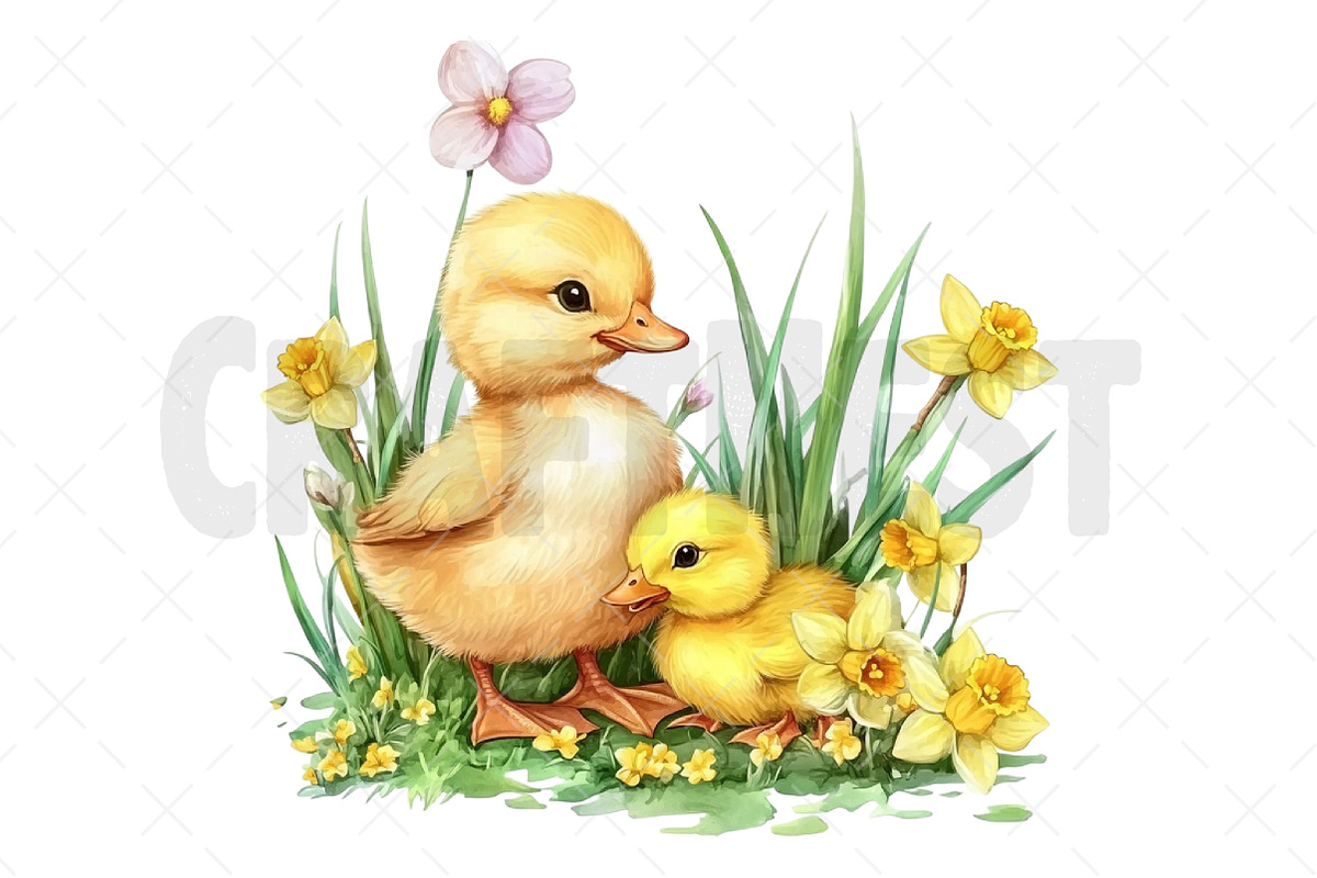 Watercolor Easter Spring Clipart, an Illustration by Craft Nest (Photo 11 of 12)