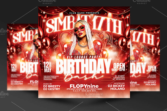 Birthday Flyer Template preview 4