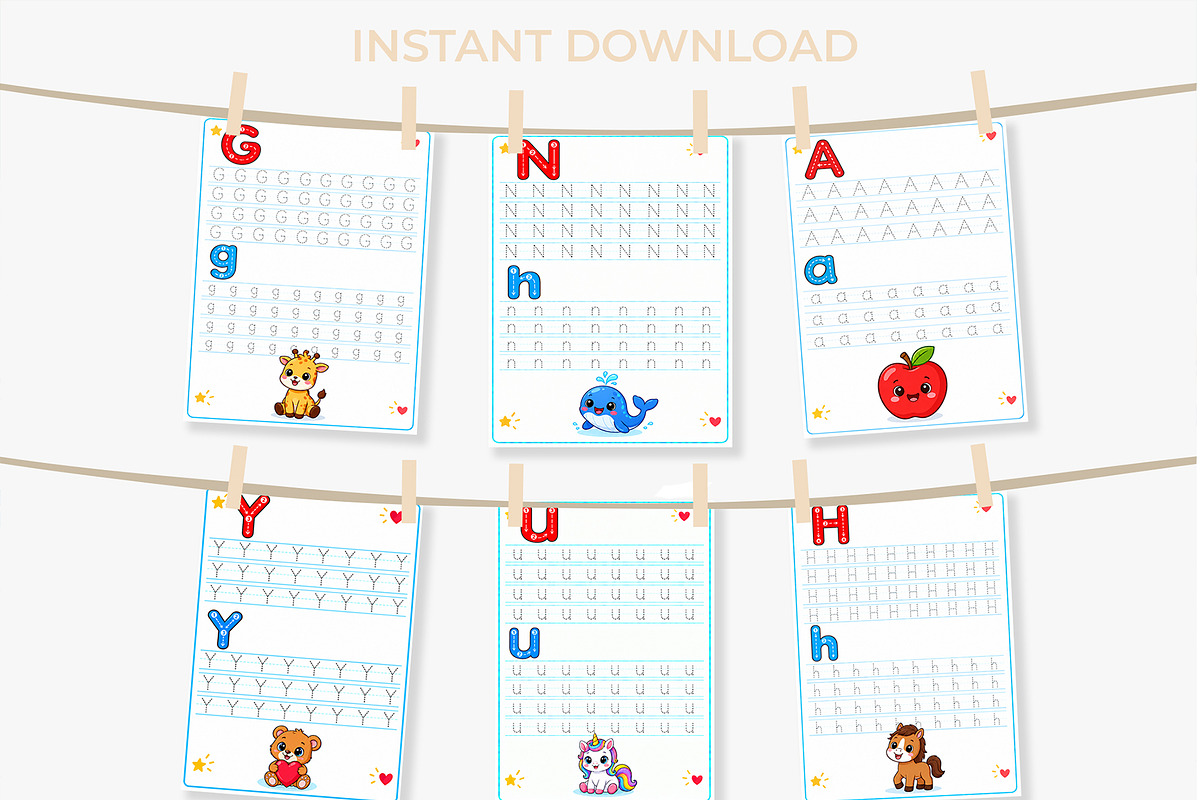 Alphabet Tracing Workbook A to Z, an Education Illustration by Mohammad Sarfaraz (Photo 2 of 13)