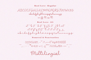 Real Love - Heart Swash Script Font